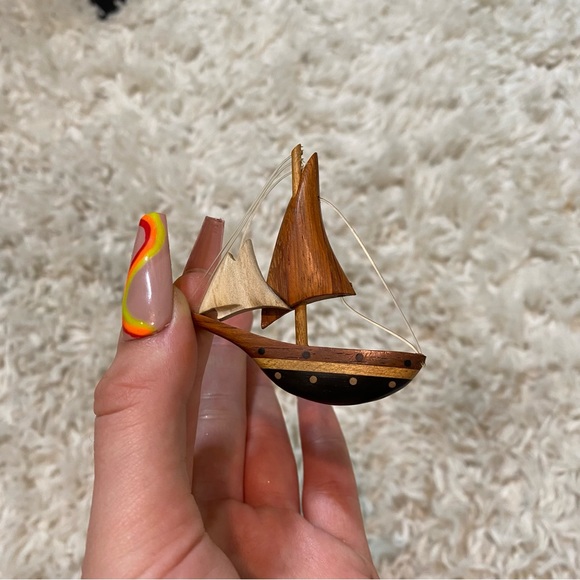 New! ☆ Balinese Handmade Sailship Pin For Bags, Clothes, Etc.! - Picture 9 of 10